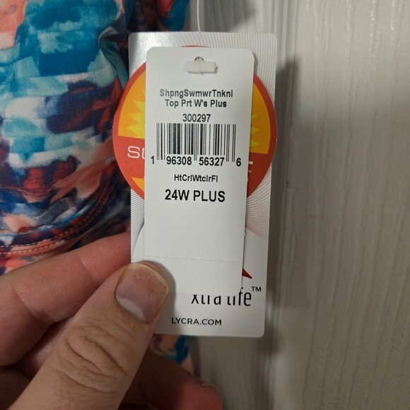 NWT 24W LL Bean Floral Tankini (22" PTP) - Picture 7 of 10